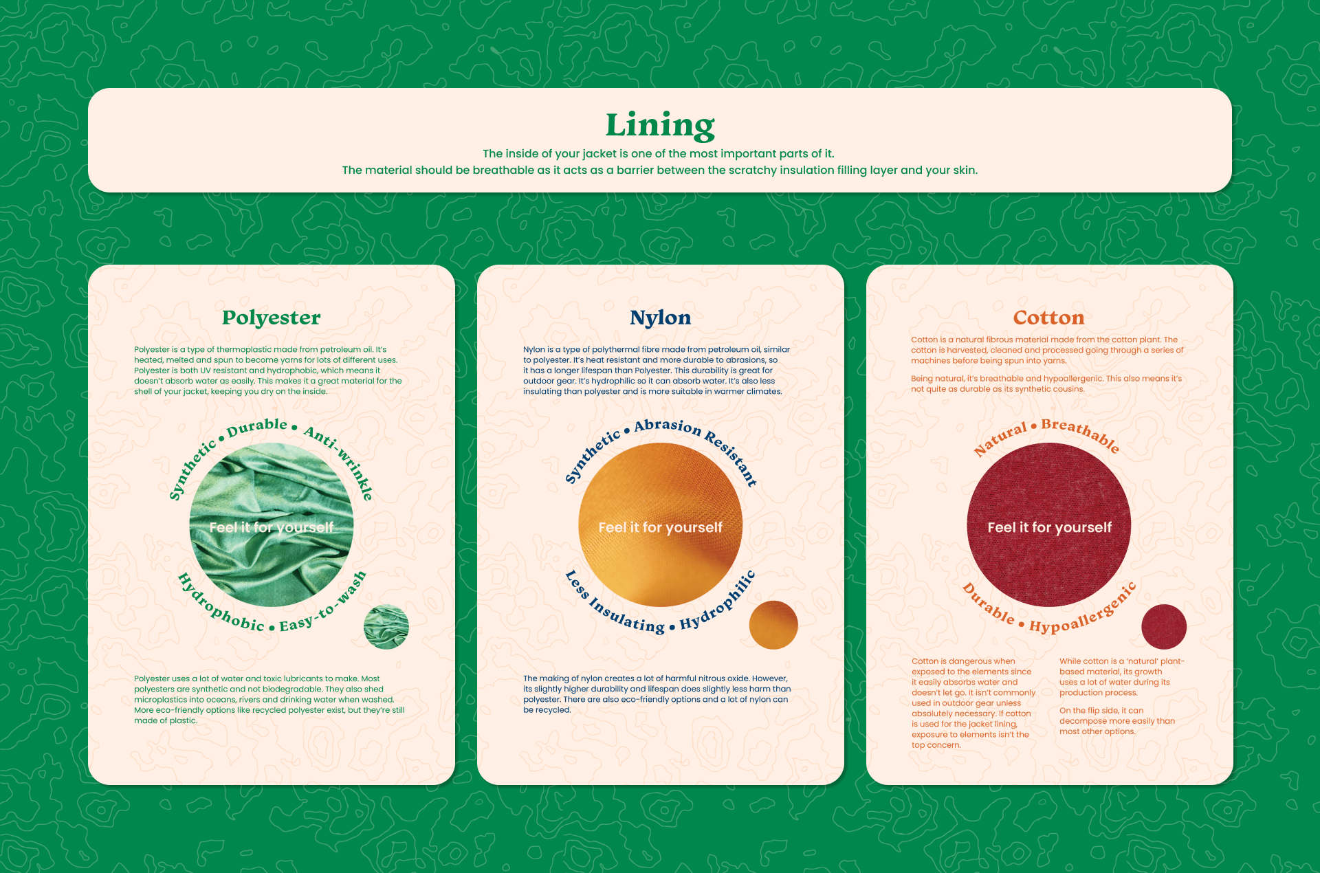 Example of layer section and information signage